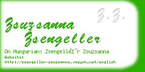 zsuzsanna zsengeller business card